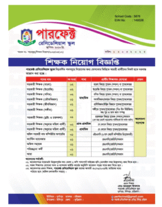 পারফেক্ট রেসিডেন্সিয়াল স্কুল, উলিপুর কুড়িগ্রামে শিক্ষক নিয়োগ